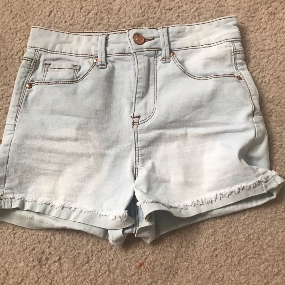 light wash shorts